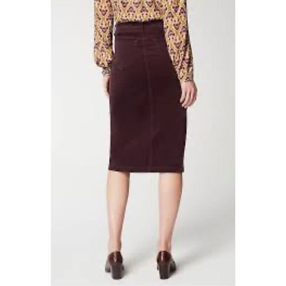 J Jill NWT Slit-Hem Corduroy Skirt sz 8 - Picture 1 of 11